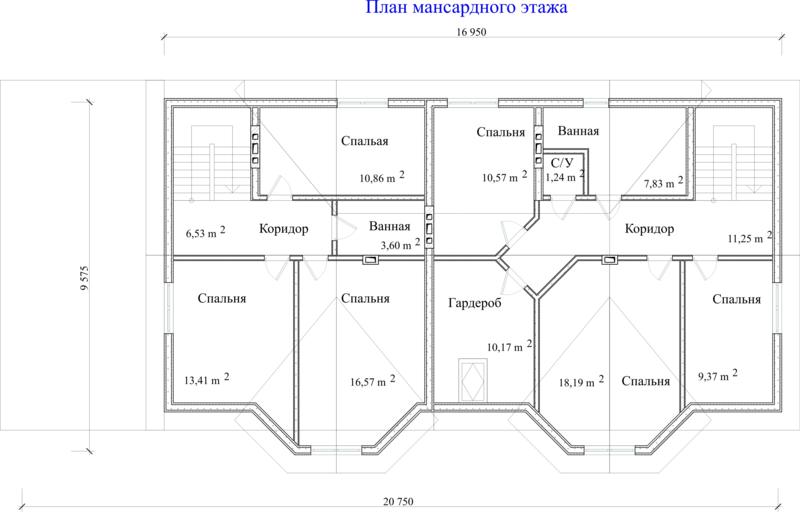 Одноэтажный дом 6 комнат